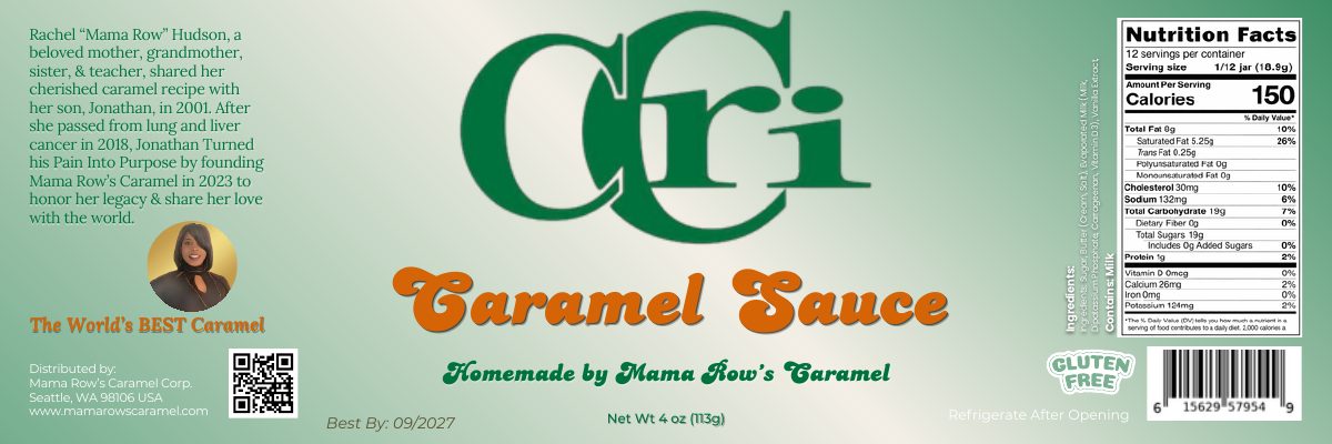 Custom caramel label for CGri